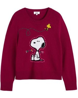 Chinti & Parker Snoopy Embroidered Sweater