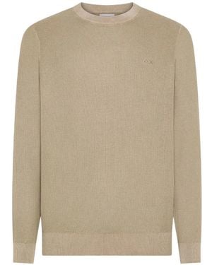 Sun 68 Crew-Neck Jumper - Natural