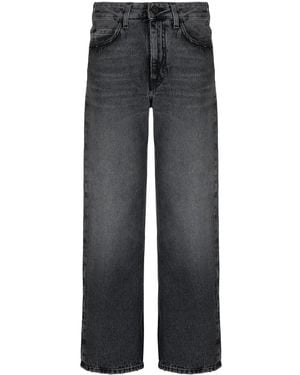 Off-White c/o Virgil Abloh Logo-Patch Straight-Leg Jeans - Grey