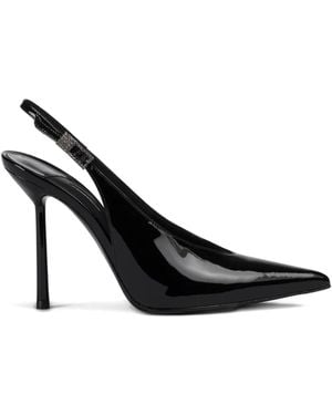 Le Silla 100Mm Clivage Slingback Crystal-Embellished Court Shoes - Black