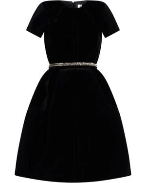 Dice Kayek Flounce Embellished Dress - Black