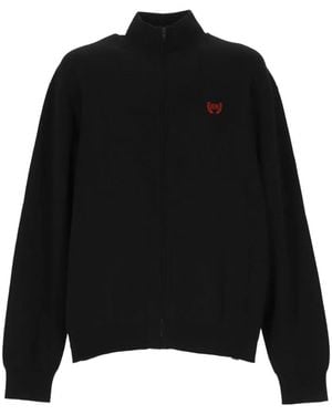 Balenciaga Laurel Classic Zip-Up Jumper - Black