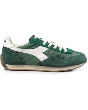 Diadora Suede-Panelled Sneakers - Green