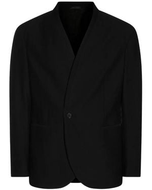 Giorgio Armani Single-Breasted Blazer - Black