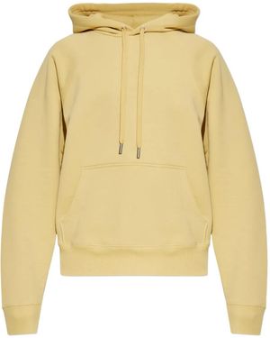 Ami Paris Sudadera de algodón con capucha - Amarillo