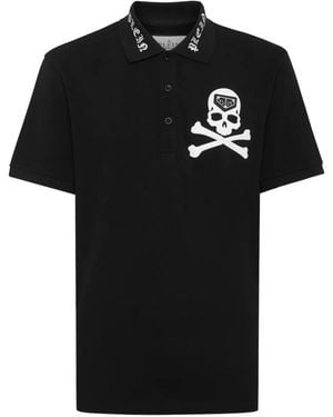 Philipp Plein Skull & Bones Polo Shirt - ブラック