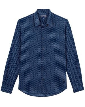 Vilebrequin Camicia Con Stampa - Blu