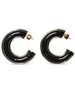 Marni Chunky Hoop Earrings - Black