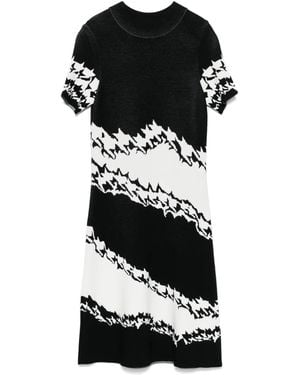 Marc Cain Printed Midi Dress - Black