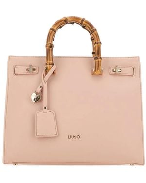 Liu Jo Bamboo-Handle Structured Bag - Pink