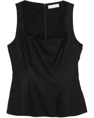 Faithfull the Brand Mina Square-Neck Top - Black