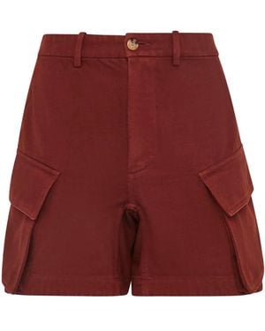 JW Anderson Cargo Twill Shorts - Red