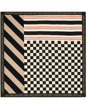 Jean Paul Gaultier Patchwork Silk Scarf - Black