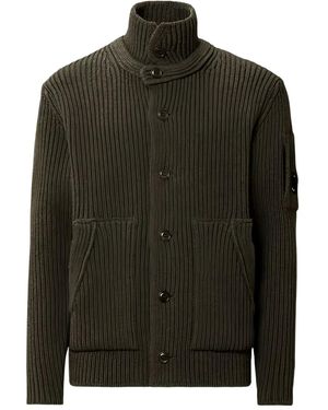 C.P. Company Cardigan À Boutonnière Sur Le Devant - Green