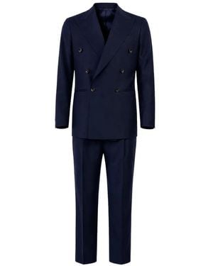 Franzese Collection Double-Breasted Beckham Suit - Blue