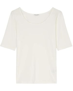 Marc O' Polo Scooped-Neck T-Shirt - White