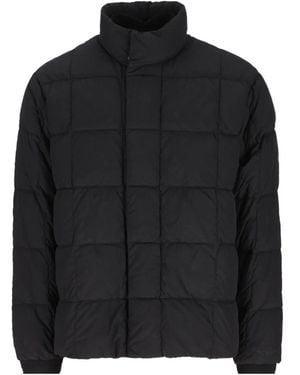 Massimo Osti Studio Quilted High-Neck Coat - Black
