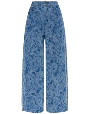 adidas Liberty London Firebird Mid-Rise Straight Jeans - Blue