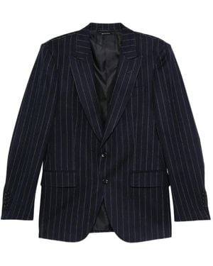 Tom Ford Pinstripe Wool Jacket - Blue
