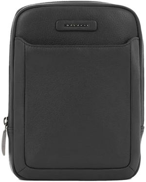 Piquadro Zip Messenger Bag - Black