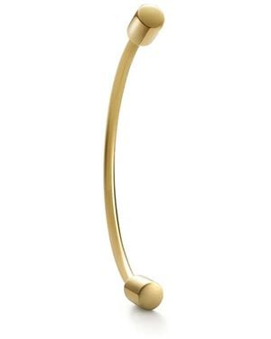 Shihara Pendiente Twist Curl En Oro Amarillo De 18Kt - Blanco