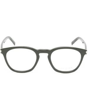 Saint Laurent Round-Frame Glasses - Green