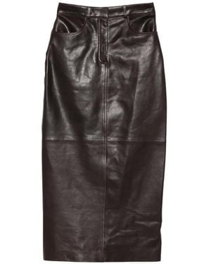 Nour Hammour Ghalia Pocket Pencil Midi Skirt - Black