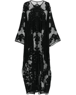 Norma Kamali Lace Maxi Dress - Black