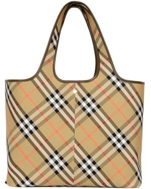 Burberry Bolso shopper a cuadros - Neutro