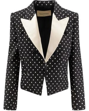 Valentino Garavani Polka-Dot Tailored Blazer - Black