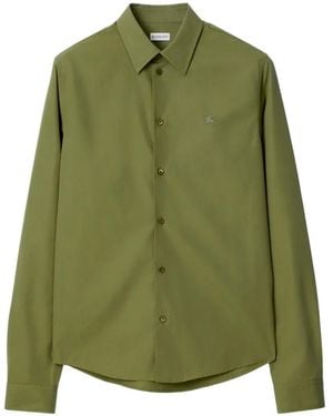 Burberry Equestrian Knight Cotton Shirt - Green