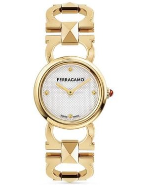 Ferragamo Double Gancini Stud 25mm 腕時計 - メタリック
