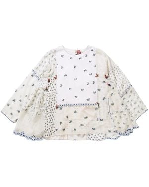 Péro Floral-Print Top - White