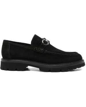 JOHN HARRISON Suede Lug-Sole Loafers - Black