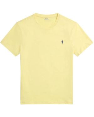 Polo Ralph Lauren Crewneck Embroidered Logo T-Shirt - Yellow