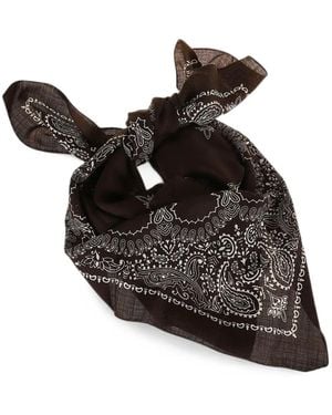 Destin Judy Paisley-Print Scarf - Black