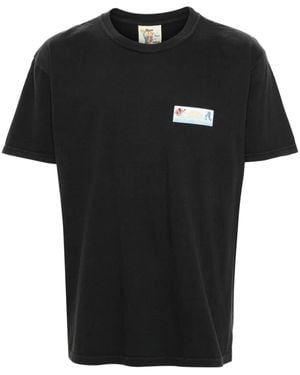 Kidsuper Logo-Print Cotton T-Shirt - Black
