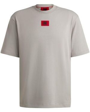 HUGO Camiseta con logo - Gris