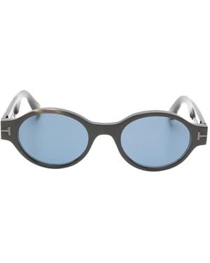 Tom Ford Private Round-Frame Sunglasses - Blue