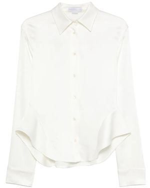 Stella McCartney Blouse Met Peplum Afwerking - Wit
