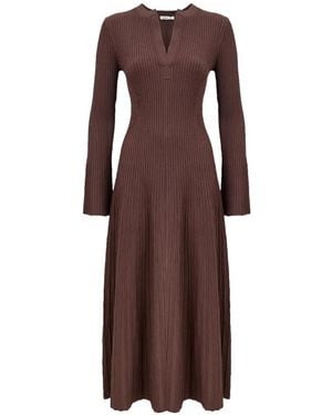Jonathan Simkhai Genna Ribbed-Knit Midi Dress - Brown
