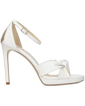 Jimmy Choo Rosie Knot-Detail Platform Sandals - White