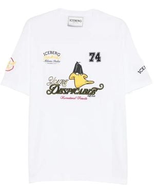 Iceberg Cartoon-Print T-Shirt - White