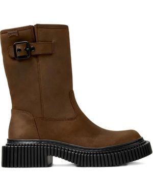 Camper 33Mm Pix Berlin Buckle-Embellished Boots - Brown