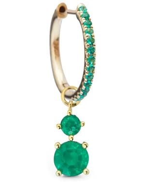 Yi Collection Emerald Hoop Earring - Green