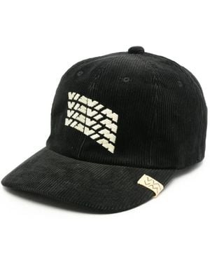 Visvim Casquette Excelsior Ii En Velours Côtelé - Black
