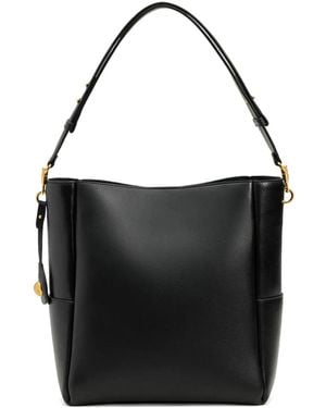 Ami Paris Carrousel レザーバケットバッグ - ブラック