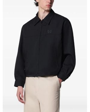 Needles Twill Embroidered-Logo Jacket - Blue