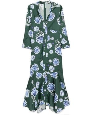 Dorothee Schumacher Big Garden Midi Dress - Green