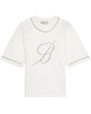 Blumarine T-Shirt Con Decorazione - Bianco